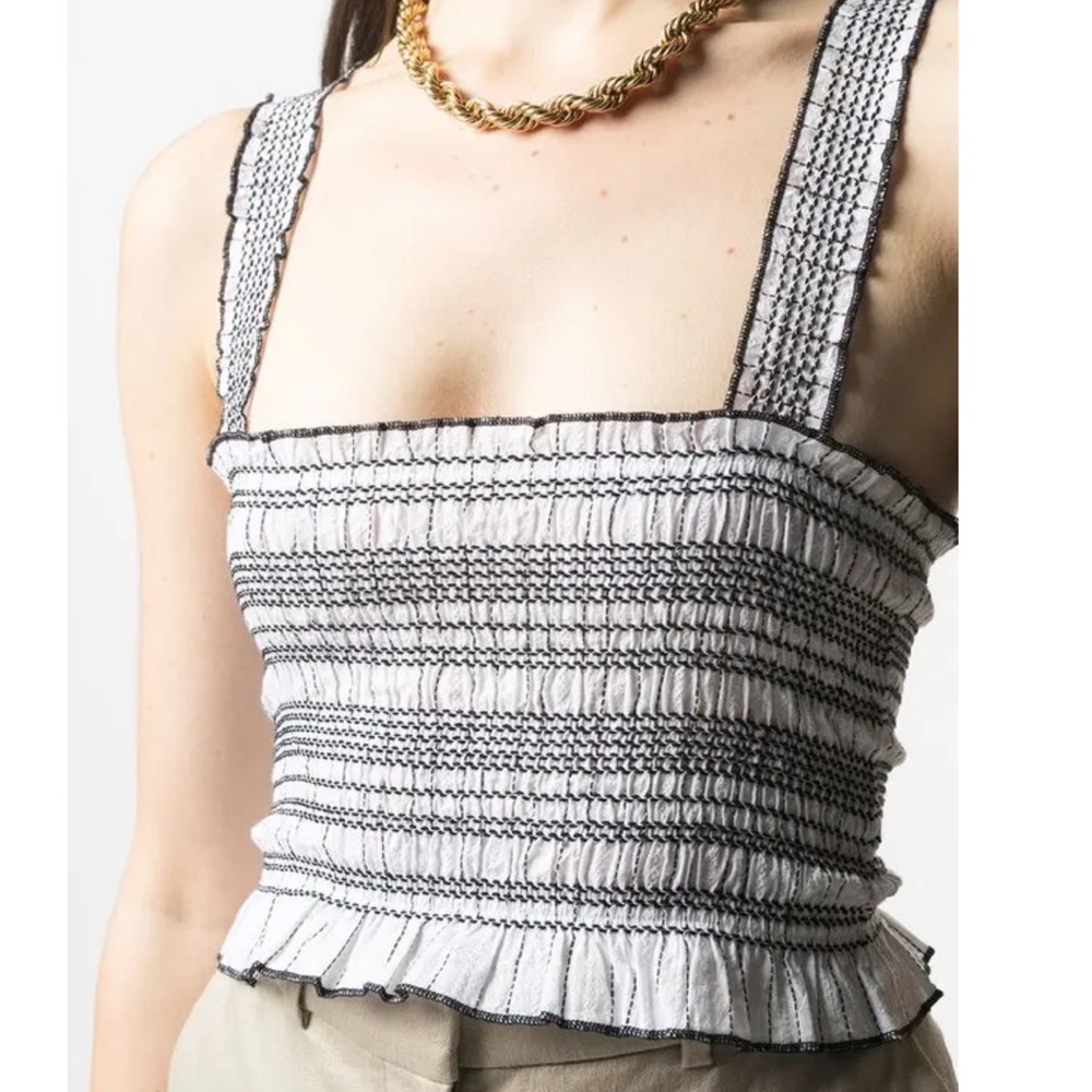 PINKO Smocked Vest Top
